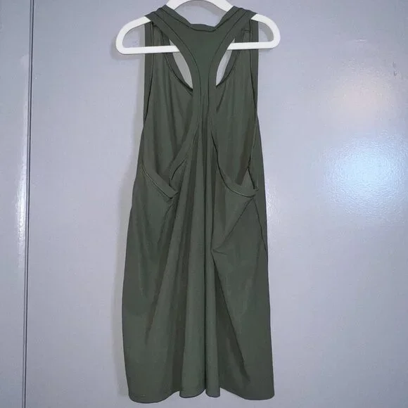 Athleta Olive Green Racerback Tank Top Size M - Picture 4 of 5
